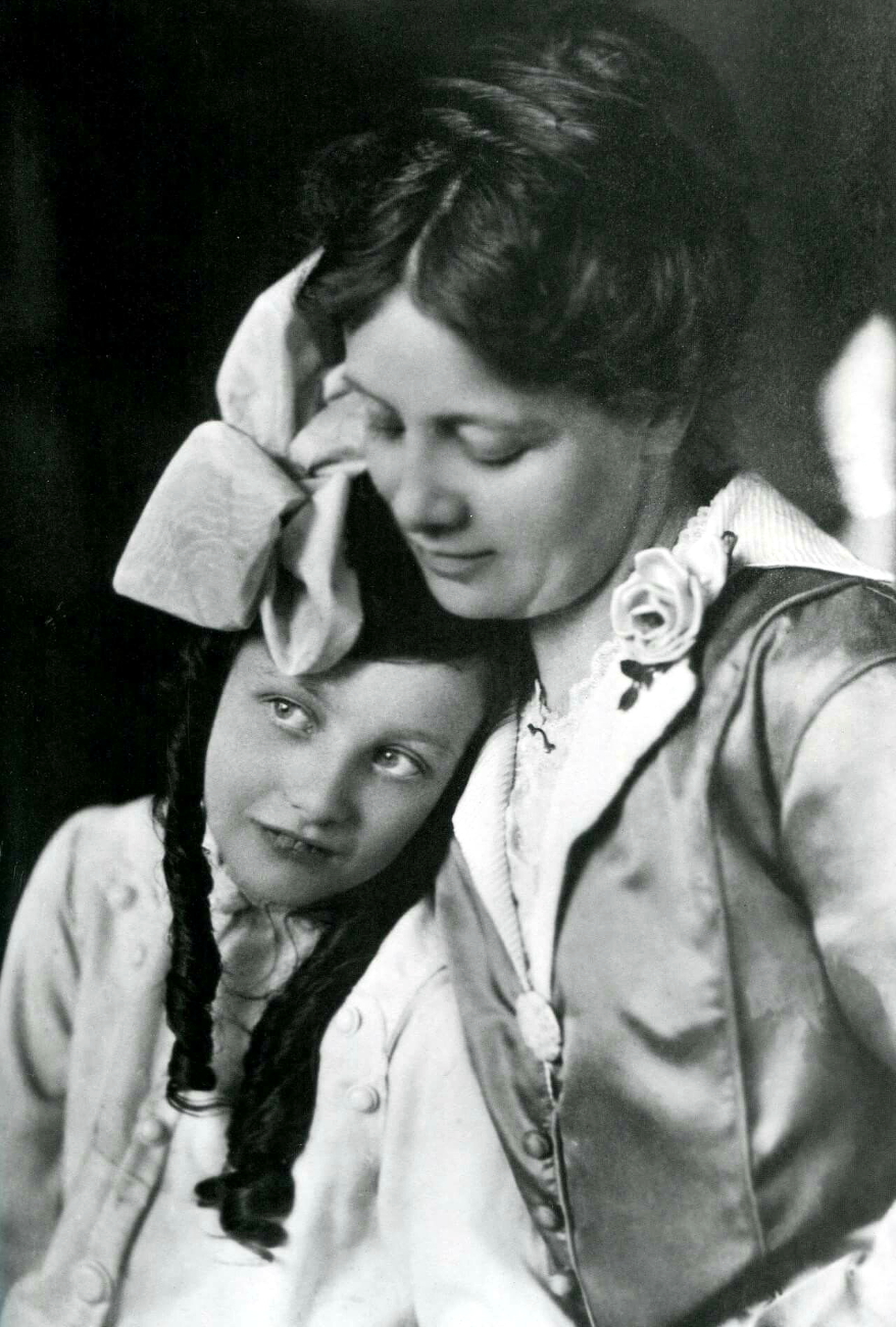 Circa 1914. With mother Anna Bell.