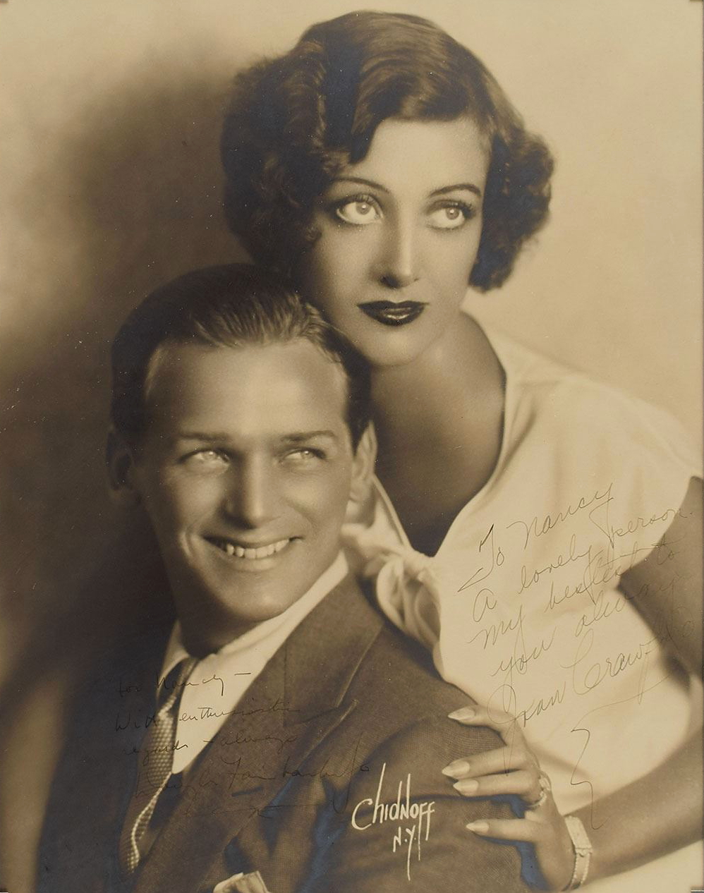 1929 publicity with Doug Fairbanks, Jr., shot by NYC's Irving Chidnoff.