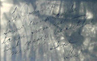 Closeup of inscription.