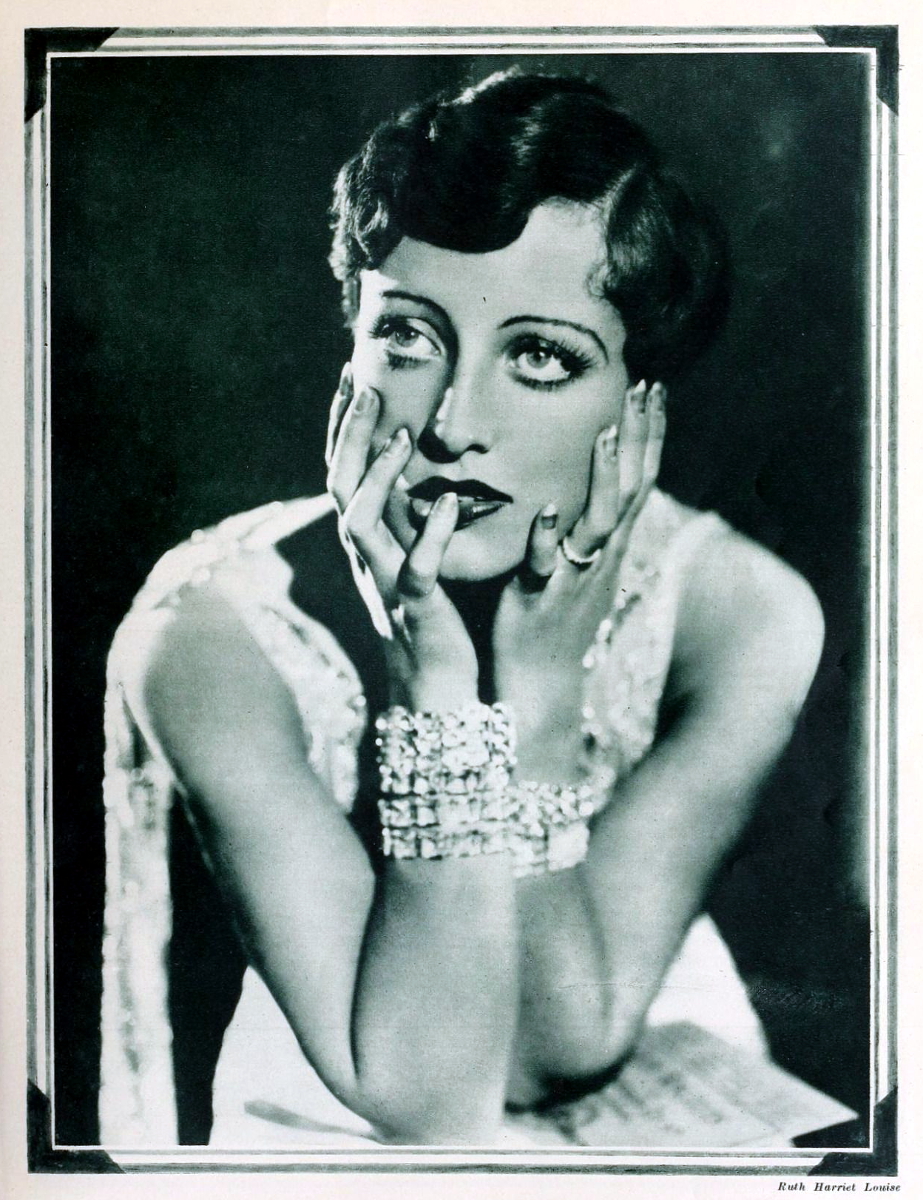 1928 'Dream of Love' publicity shot by Ruth Harriet Louise. Page from 'Screenland' magazine.