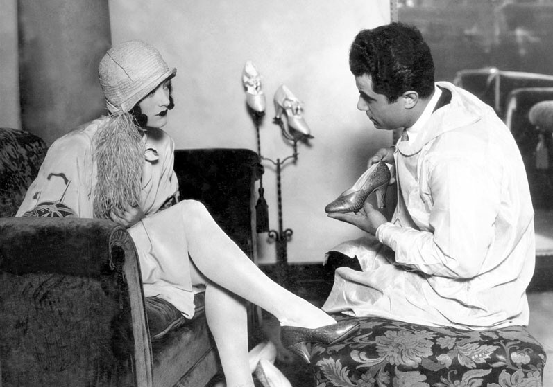 1926. With shoe designer Salvatore Ferragamo.