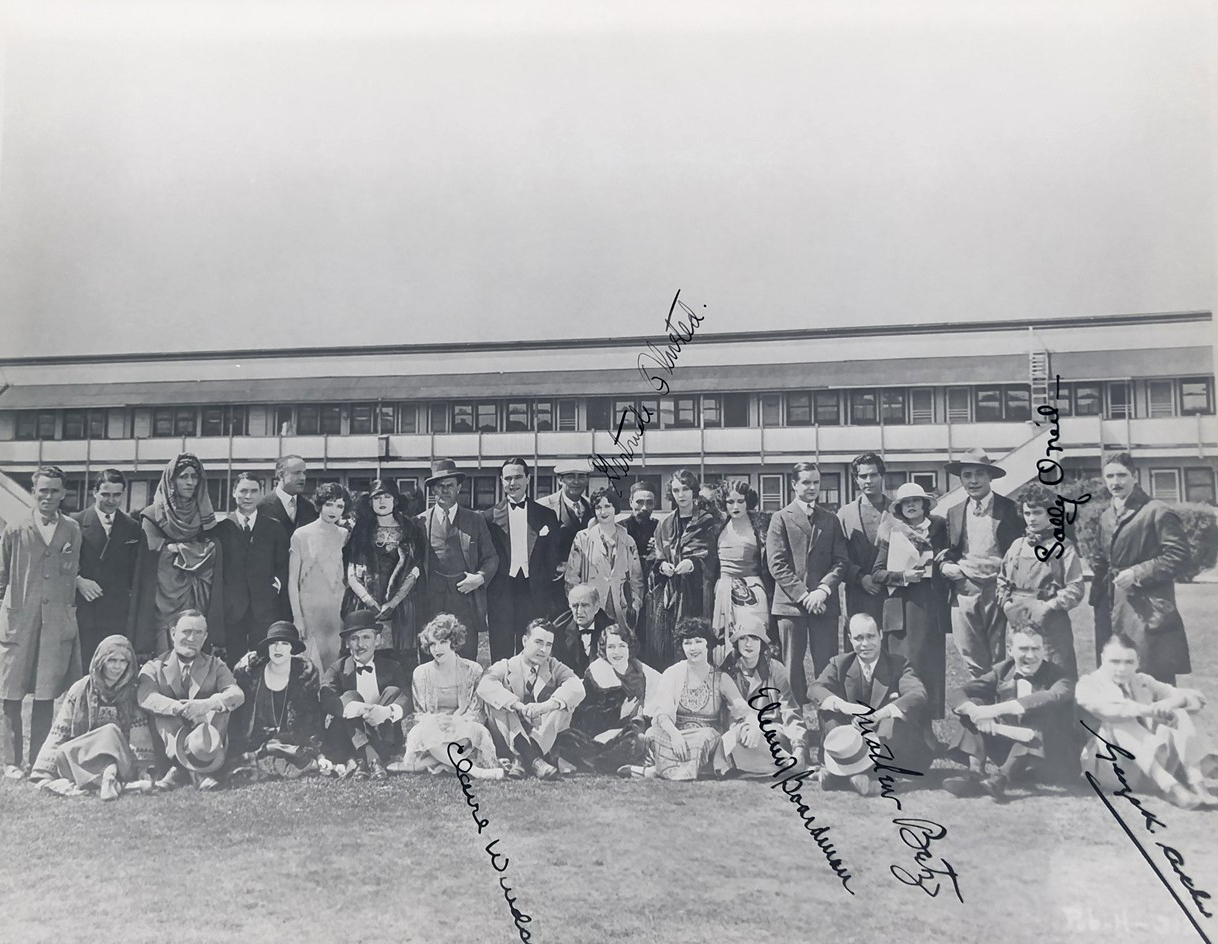 1925. MGM stars on the lot. Joan is top row, 7th from right.
