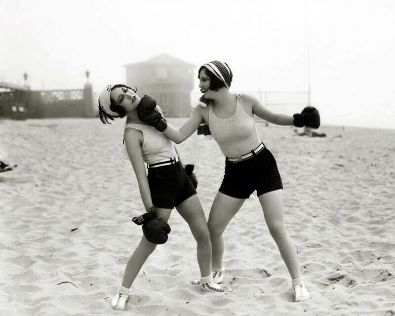 1925 MGM publicity in Santa Monica with Dorothy Sebastian.