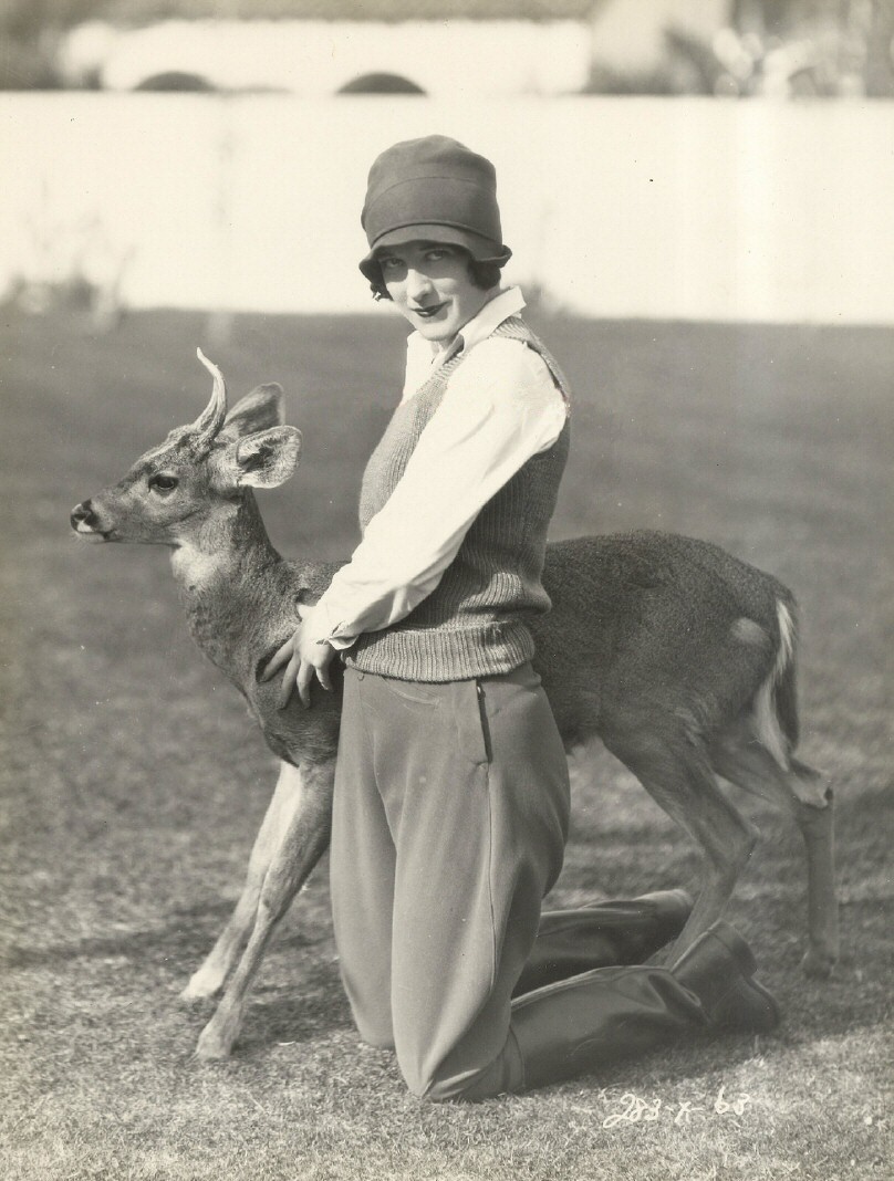 1927. On the set of 'The Understanding Heart.' (Thanks to John B.)