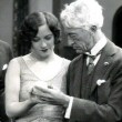 1927. On the set of 'Taxi Dancer' with Baseball Commissioner Kenesaw Landis, et al.