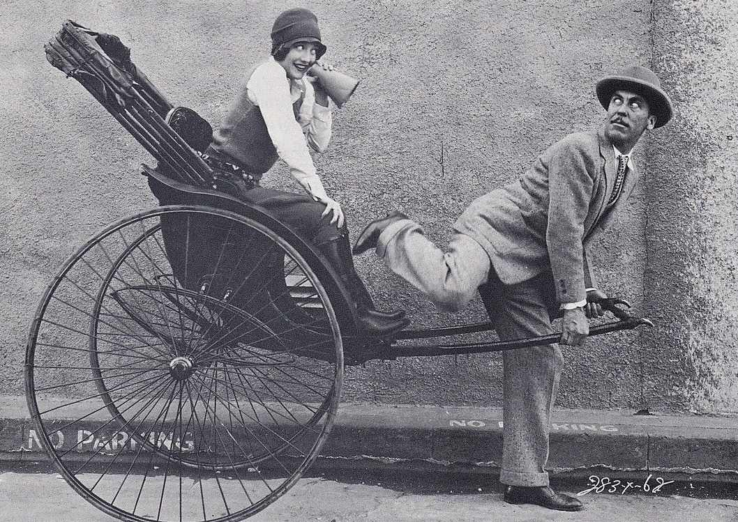 1927. With director Jack Conway on the set of 'The Understanding Heart.'