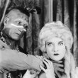 1927. 'Winners of the Wilderness' publicity with Chief John Big Tree.