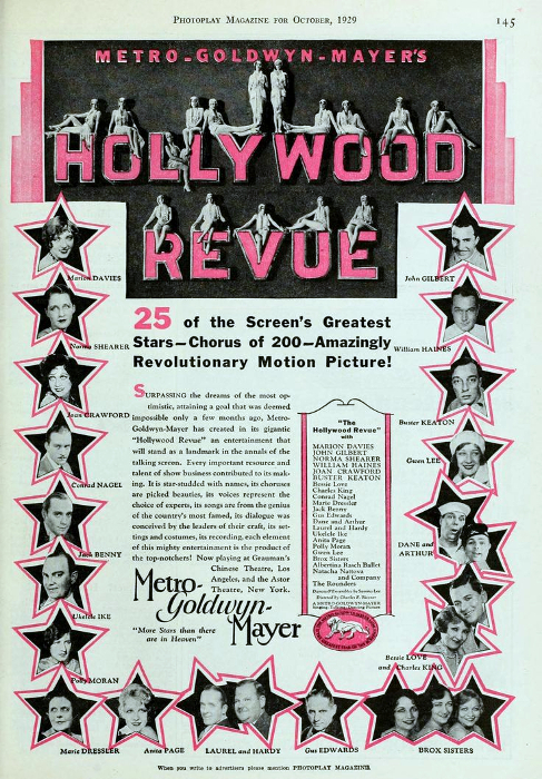 Photoplay ad, October 1929.