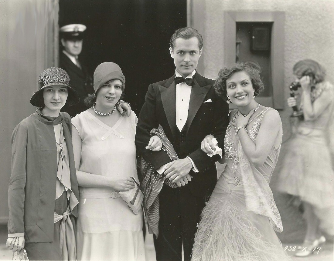 1929. On the set of 'Untamed' with Robert Montgomery.