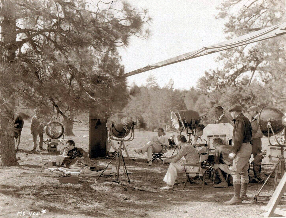 1930. On the set of 'Montana Moon.'