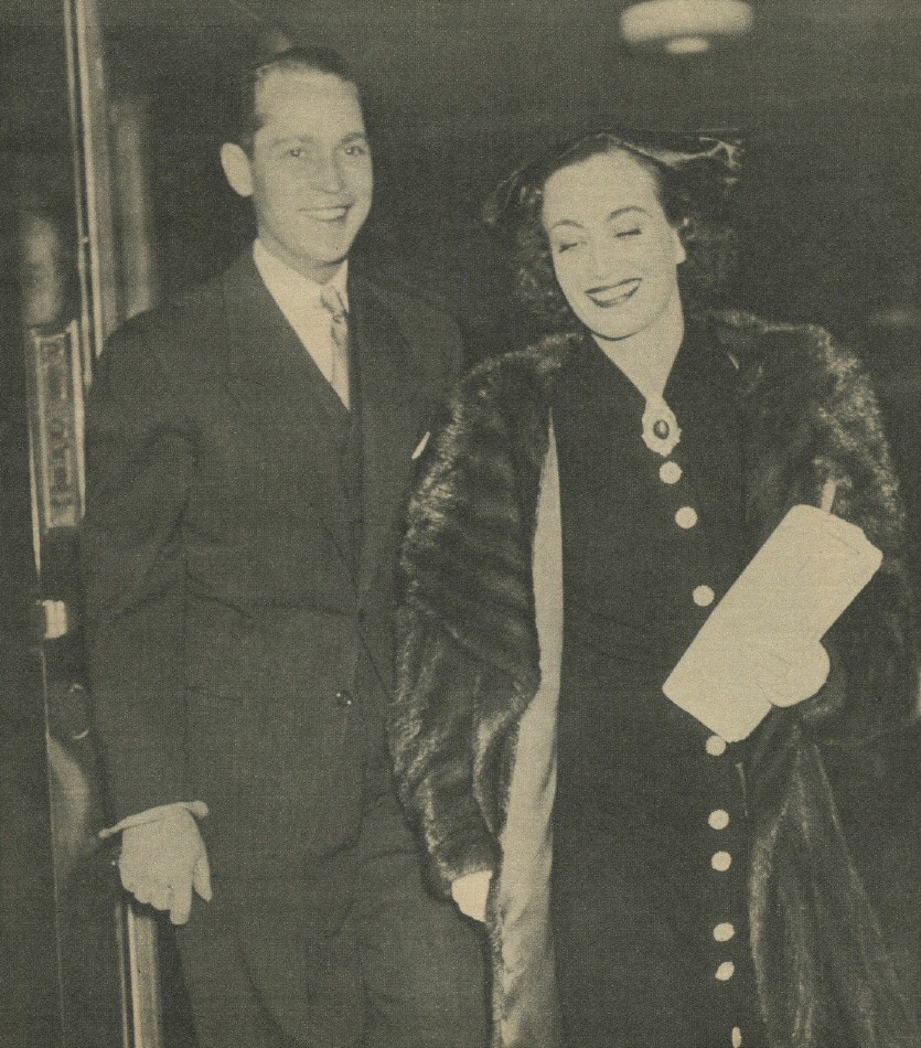 October 1935. At the Waldorf Astoria with new husband Franchot Tone.