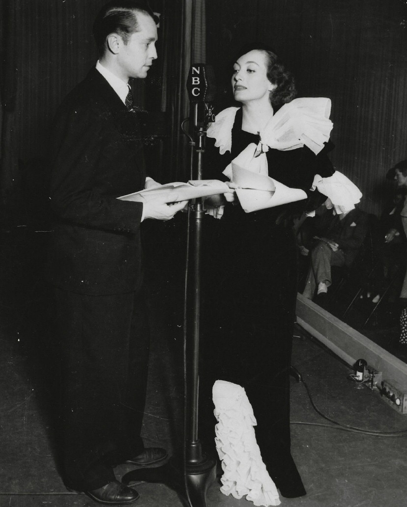 1934. On NBC radio to promote 'Sadie McKee,' with Franchot Tone.