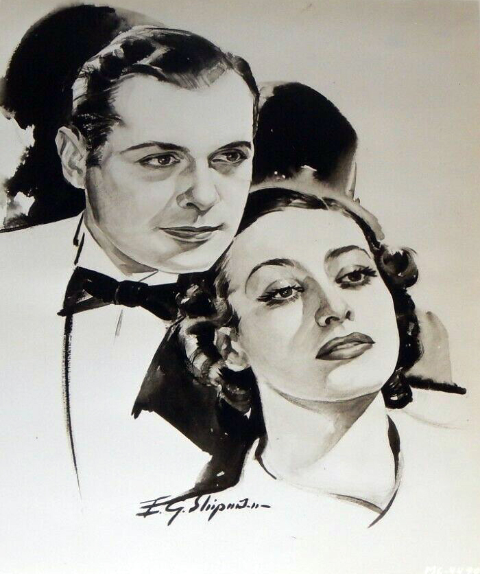 1935 'No More Ladies' publicity sketch.