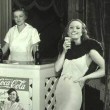 1933 cardboard cutouts of Joan to promote Coca-Cola, at a Wisconsin movie theater.