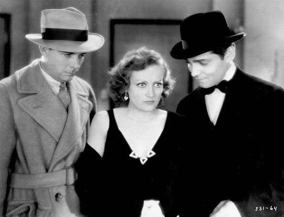With Earle Foxe and Clark Gable.