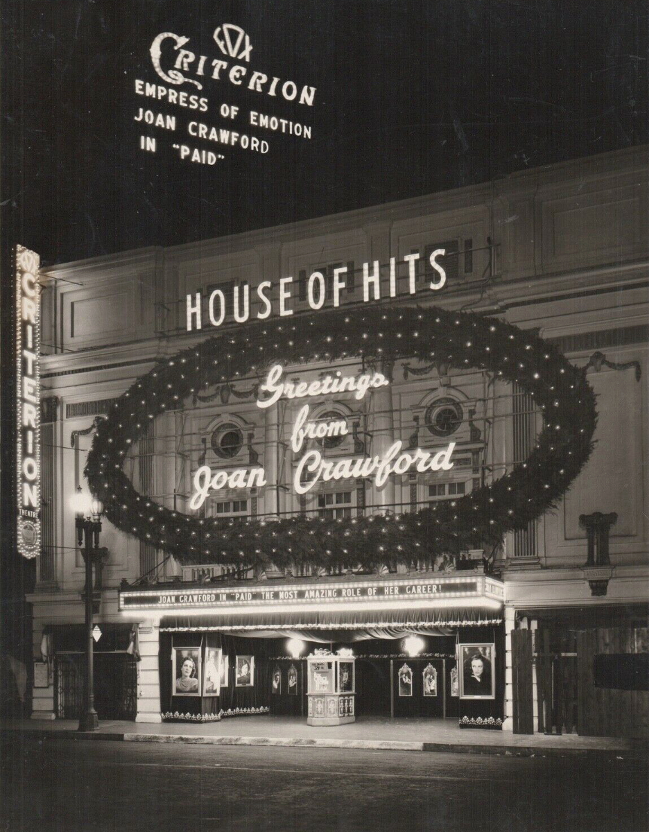 1930 'Paid' marquee in Los Angeles. The 'Empress of Emotion'!