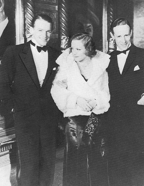 1932. With husband Doug and Leslie Howard.