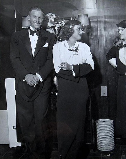 1932. With husband Doug Fairbanks, Jr., on the SS Bremen.