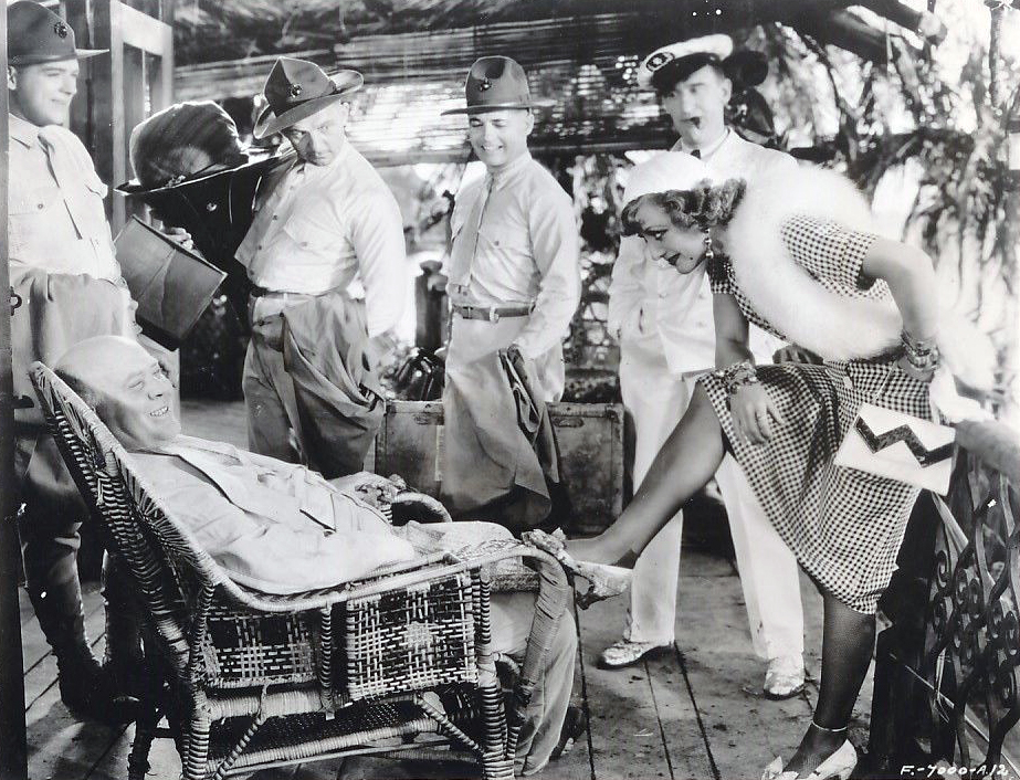 1932. 'Rain.' With William Gargan (far left) and Guy Kibbee (seated).