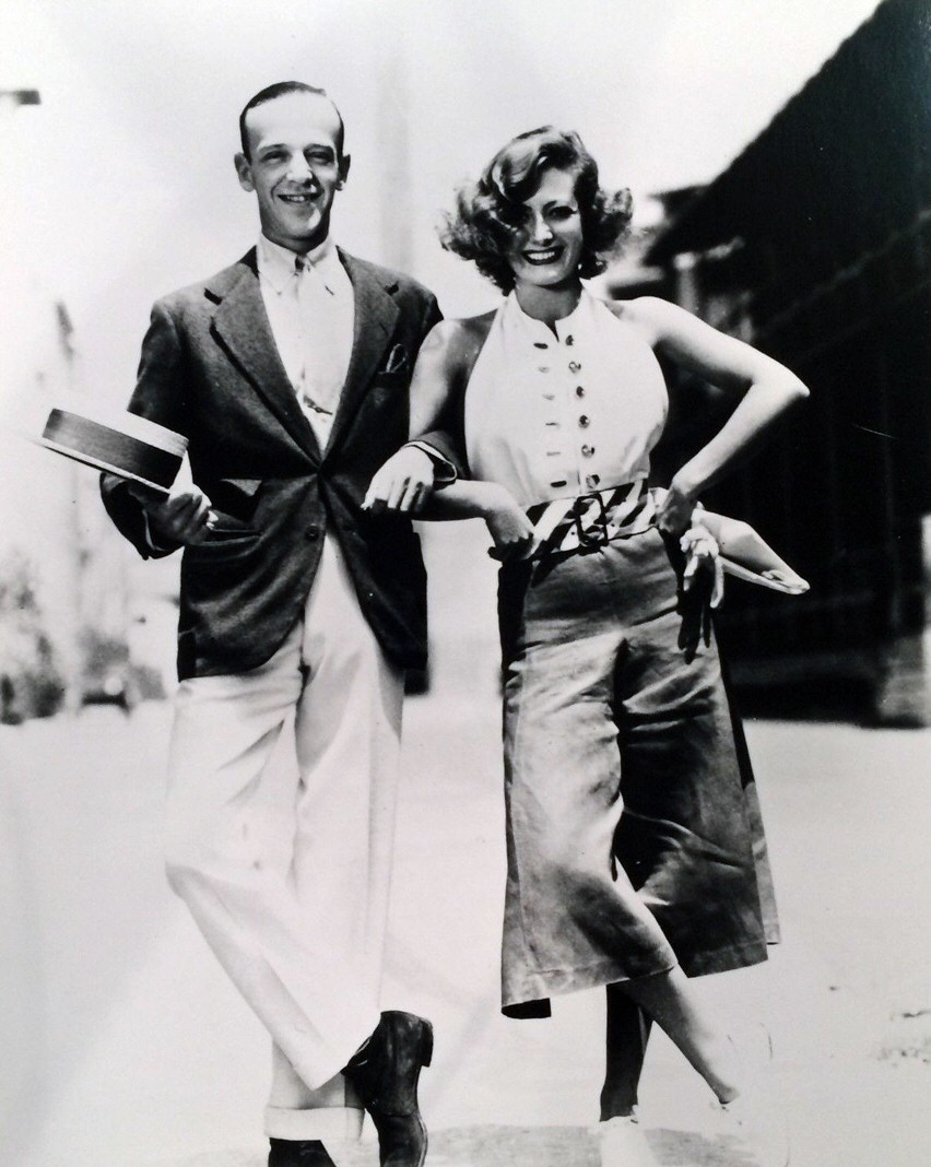 1933. On the set of 'Dancing Lady' with Fred Astaire.