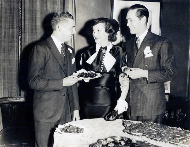 1933. With Walter P. Chrysler, Jr., (left) and Franchot Tone.