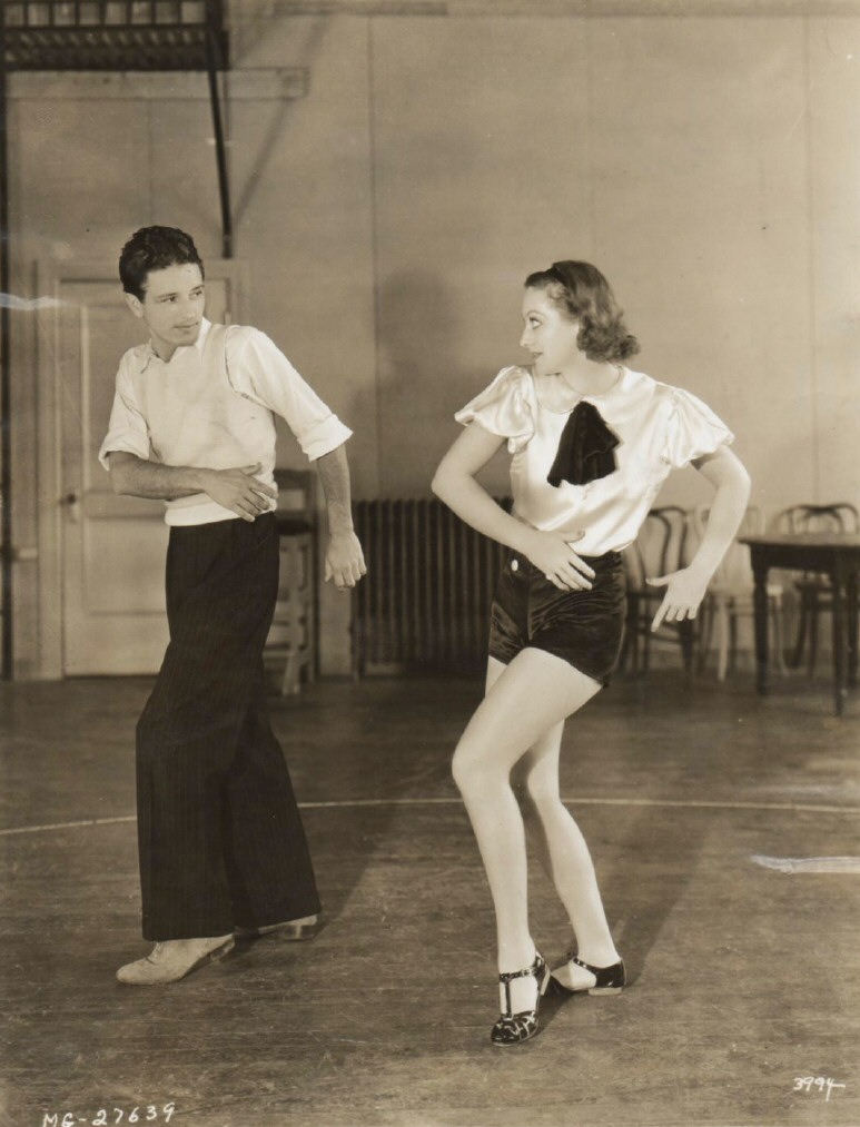 1933. On the set of 'Dancing Lady.'