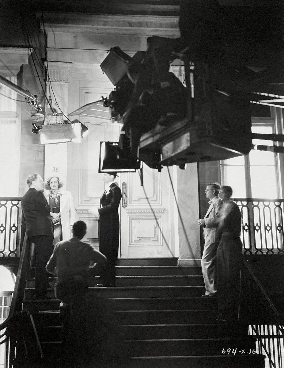 1933. 'Dancing Lady' set with director Leonard and Franchot Tone.