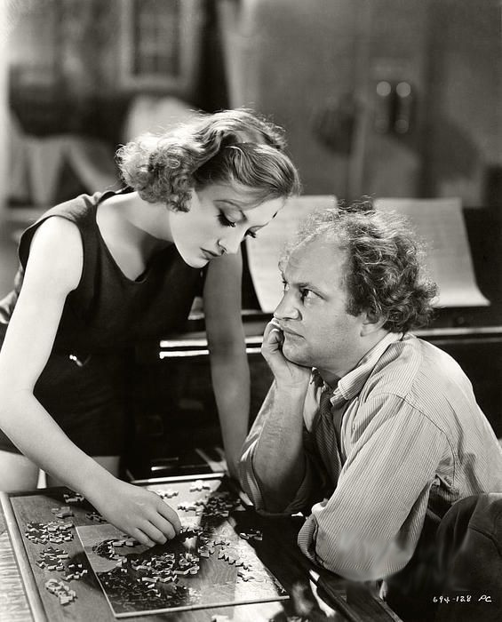 1933. 'Dancing Lady' publicity, with Larry Fine of the Three Stooges.