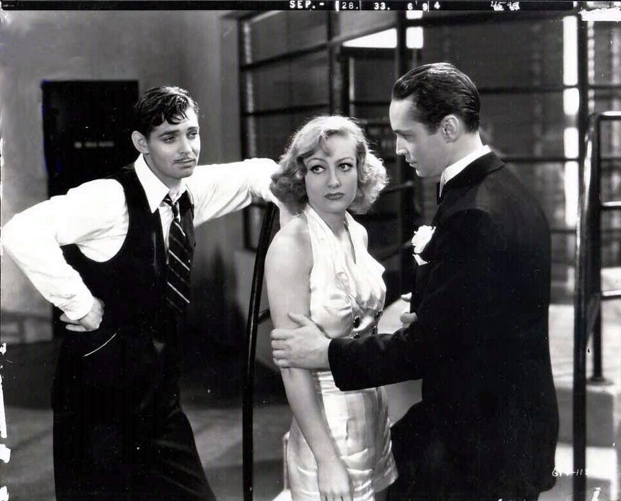 1933 film still from 'Dancing Lady,' with Clark Gable and Franchot Tone.