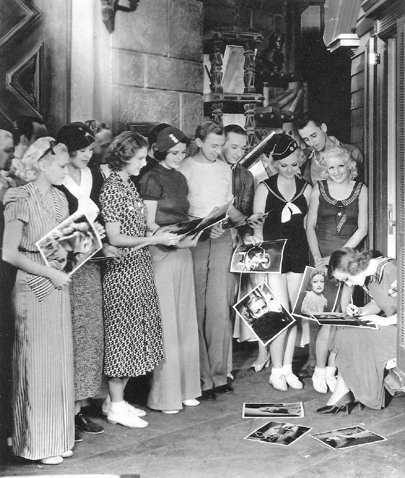 1933. On the set of 'Dancing Lady.'