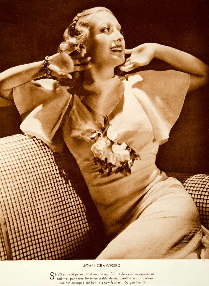 1933 publicity for 'Dancing Lady' shot by Hurrell.