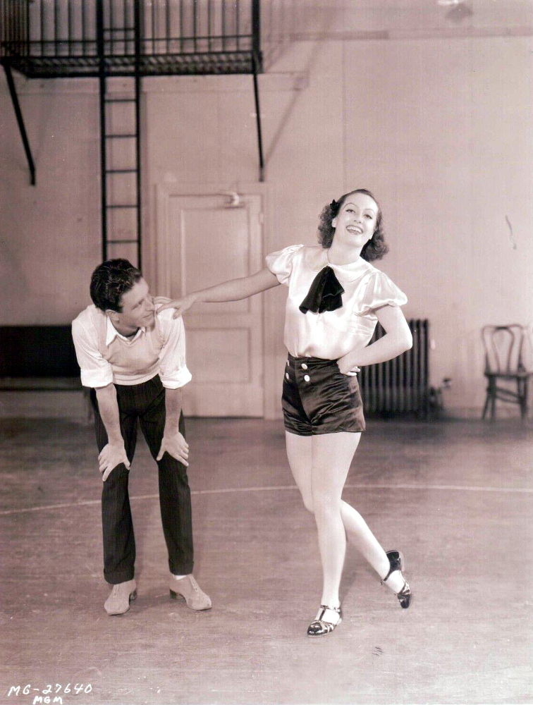 1933. On the set of 'Dancing Lady.'