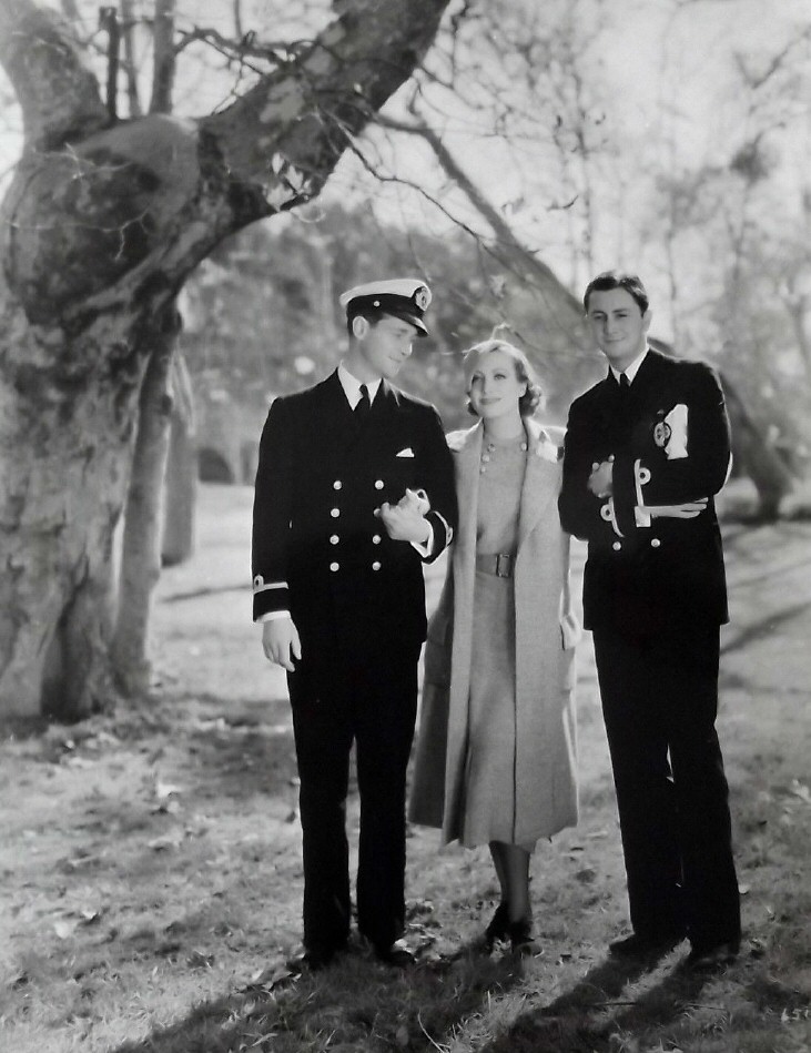 Publicity for 'Today We Live' with Franchot Tone and Robert Young.