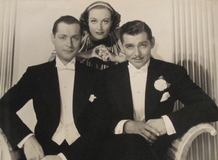 1934. 'Forsaking All Others' publicity with Robert Montgomery and Clark Gable.