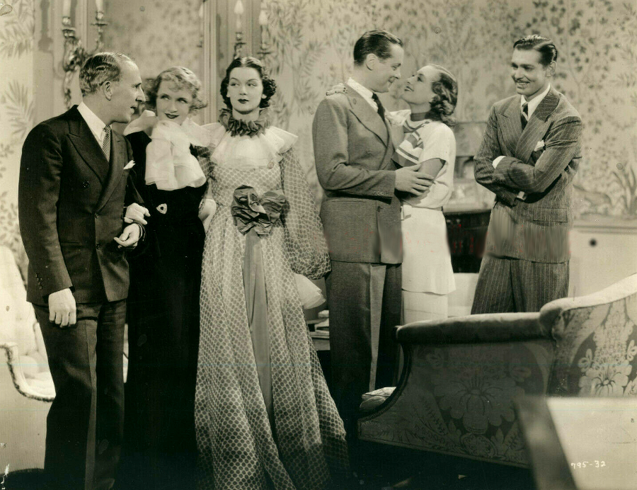 1934. 'Forsaking All Others.' With Burke, Russell, Montgomery, and Gable.