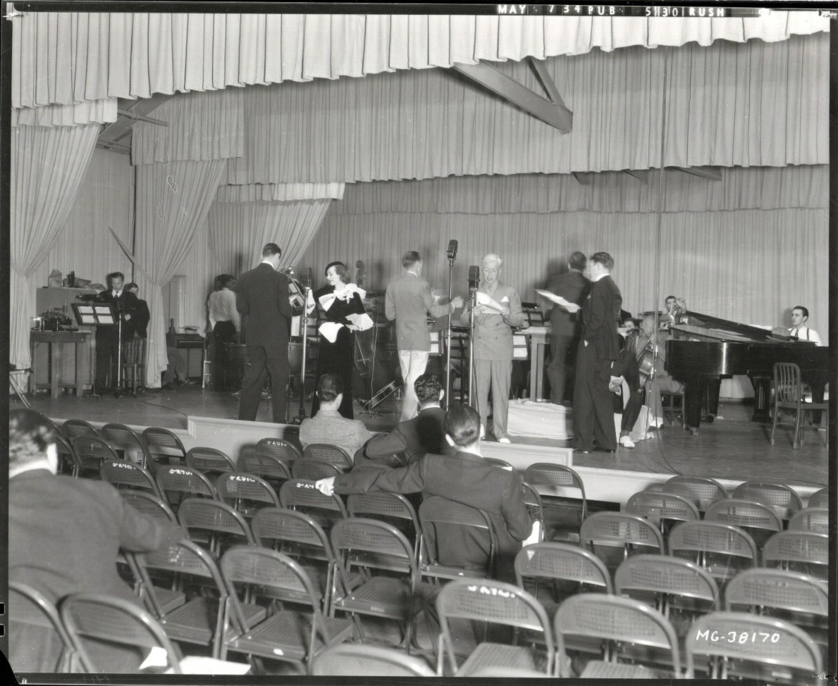 May 7, 1934. Rehearsing for an NBC Radio performance.