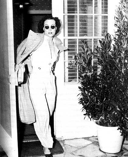 1937. At her dressing room on the set of 'The Last of Mrs. Cheyney.'