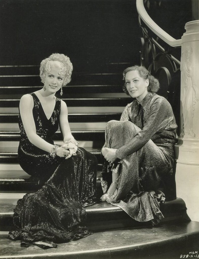 1935. On the set of 'I Live My Life' with Eleanor Powell.