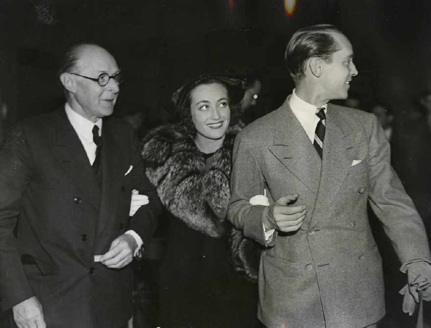 11/2/35. With Franchot Tone and father Frank J. Tone at Franchot's radio guest spot for CBS's 'Cavalcade of America.'