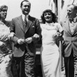 Autographed photo from the set of 'No More Ladies' with Edna May Oliver, Robert Montgomery, and director Edward Griffith.