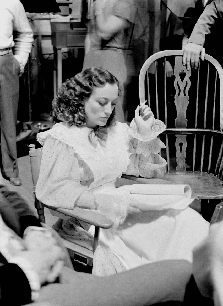 1936. On the set of 'The Gorgeous Hussy.'