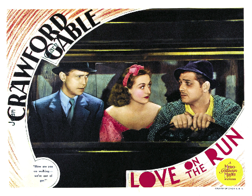 US lobby card. Caption: 'How are you on walking--we're out of gas.'
