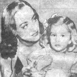 1937. On the set of 'The Bride Wore Red,' with niece Joan LeSueur.