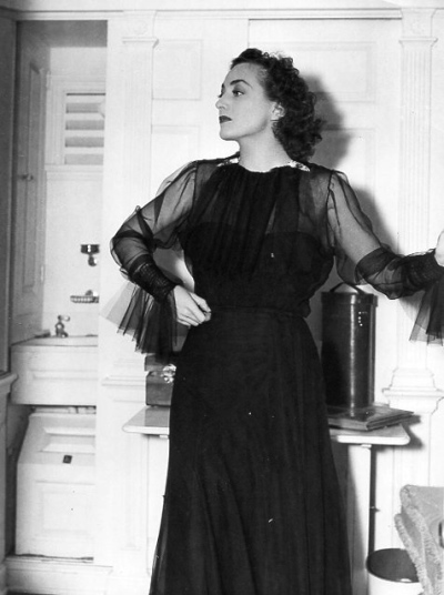 1937. On the set of 'The Last of Mrs. Cheyney.'