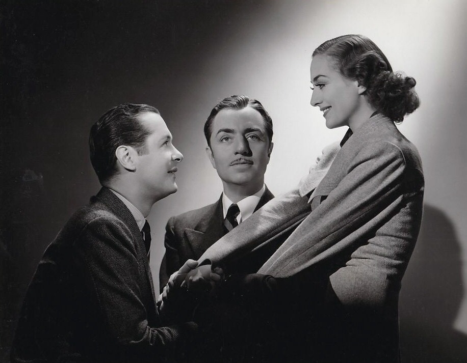 1937. 'The Last of Mrs. Cheyney.' With Robert Montgomery, left, and William Powell.