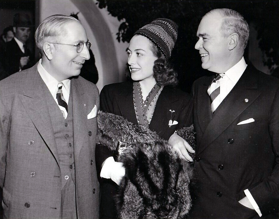 May 1938. With LB Mayer and General Foods Chair Chester Colby at MGM luncheon following 'Good News of 1938' radio broadcast.