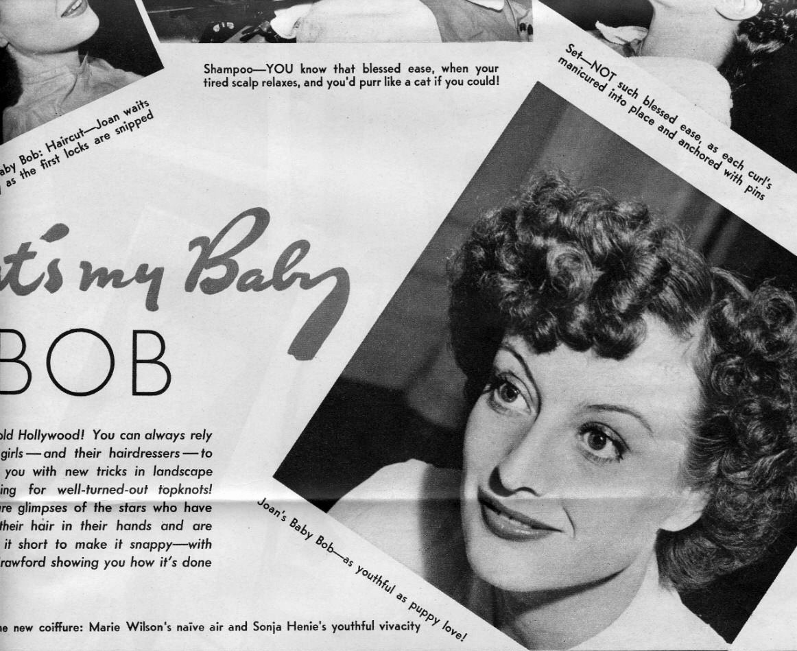 1939. Photoplay magazine feature on Joan's new 'Baby Bob.'