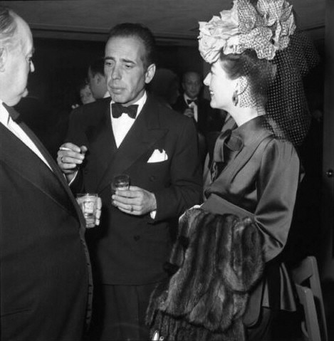 1942. At unknown event with Humphrey Bogart and Sydney Greenstreet.