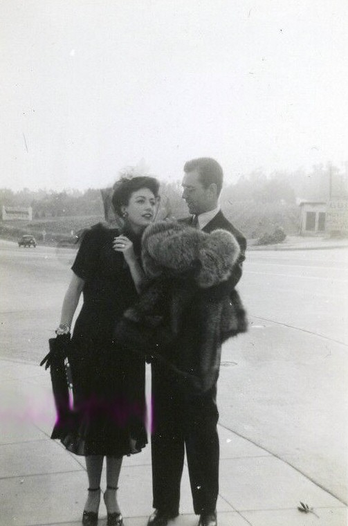 1942 with husband Phillip Terry.