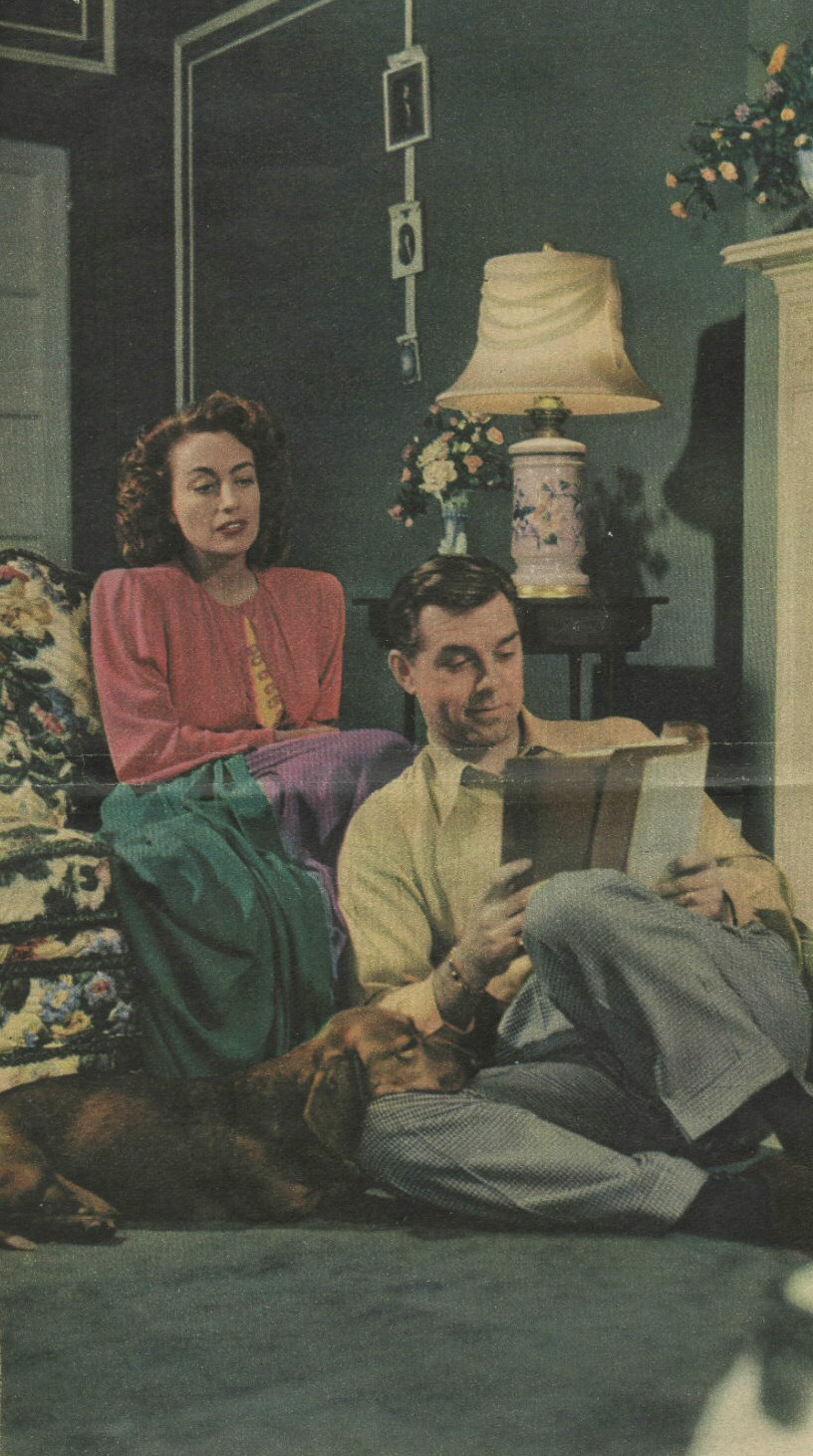 Circa 1945. With husband Phil Terry at their East End apartment in NYC.